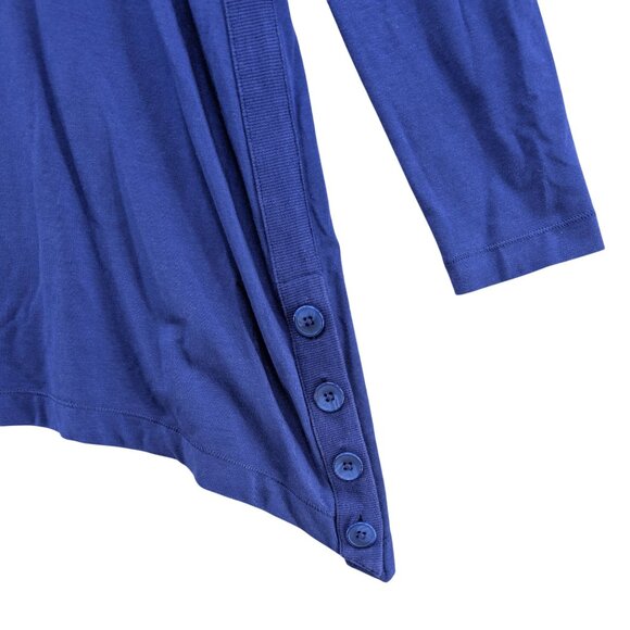 Chicos Ultimate Tee Tunic Top Womens Purple V Neck Long Sleeve Modal Blend Sz S - Picture 8 of 8